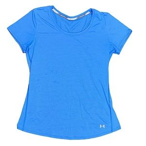 UNDER ARMOUR: Women’s Under Armour Blue Running Short Sleeve Shirt - Size Medium